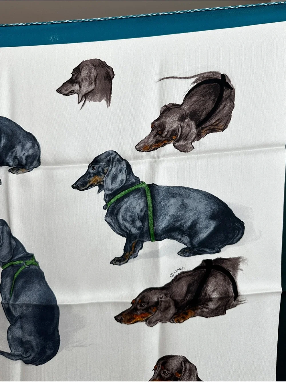 Hermes Les Bassets Scarf 70